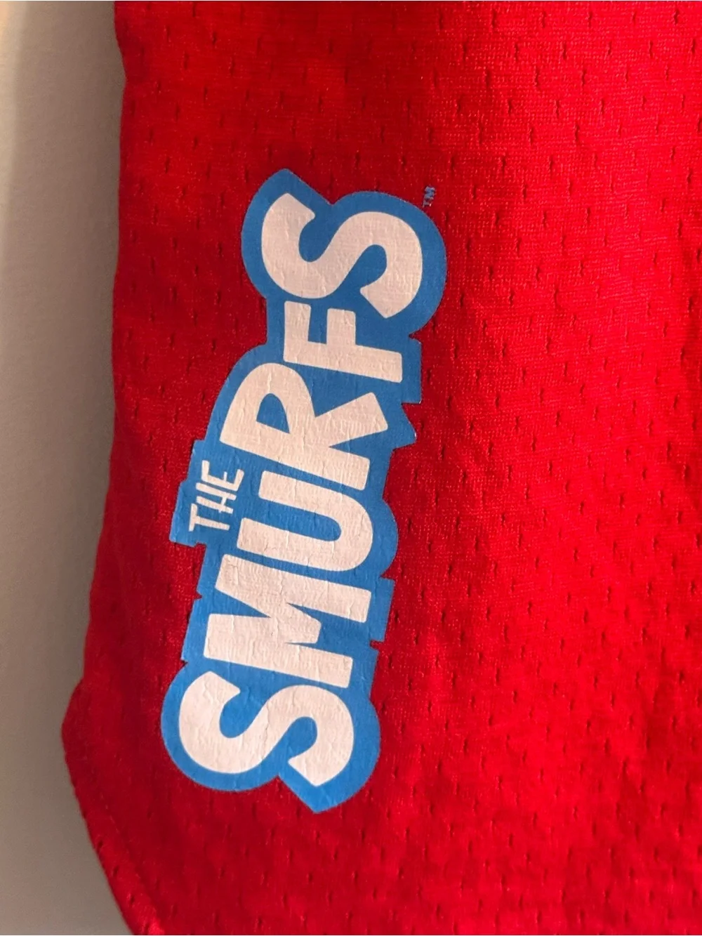 The Smurfs Smurfette Red Mesh Athletic Shorts Size L Cartoon‎